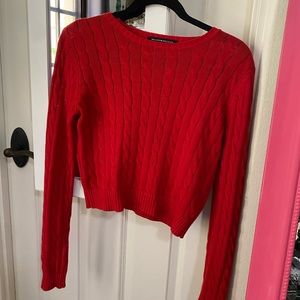 Brandy Melville Red Knitted Sweater